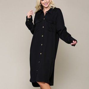 Black - The Everyday Shirt Dress
